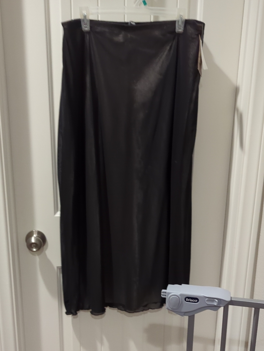 NWT Vans Black Mesh With Gold Satin Lining Maxi Skirt